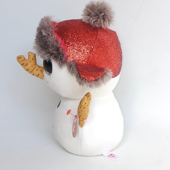 RARE Vintage Ty Beanie Boo 'Buttons' the Snowman Medium 9 inch - Picture 6 of 9